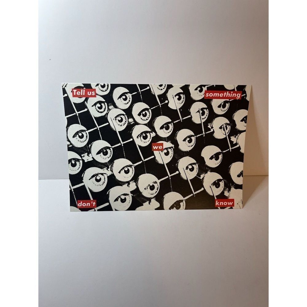 Barbara Kruger Postcard Print “Tell Us Something We Don’t‎ Know” Vintage